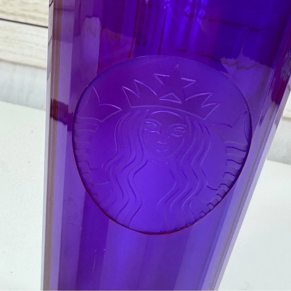 Starbucks Kaleidoscope Iridescent Purple‎ Dome Lid Acrylic Tumbler Purple 24oz